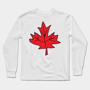 Red Maple Leaf. A beautiful, cute red maple leaf design. Long Sleeve T-Shirt